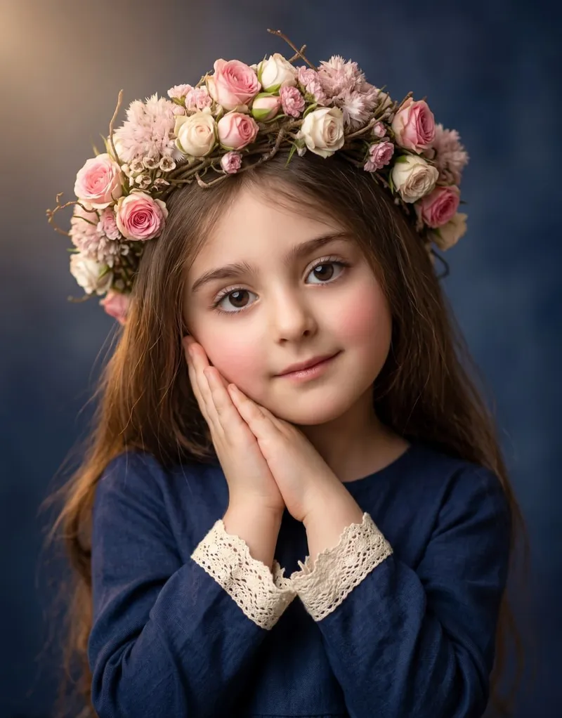 یک پرتره فاین‌آرت مجلل و خیال‌انگیز از یک خردسال در یک آتلیه…